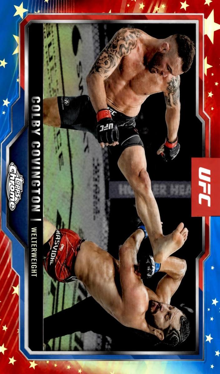 2025 Colby Covington [Red & Blue Refractor] #154
