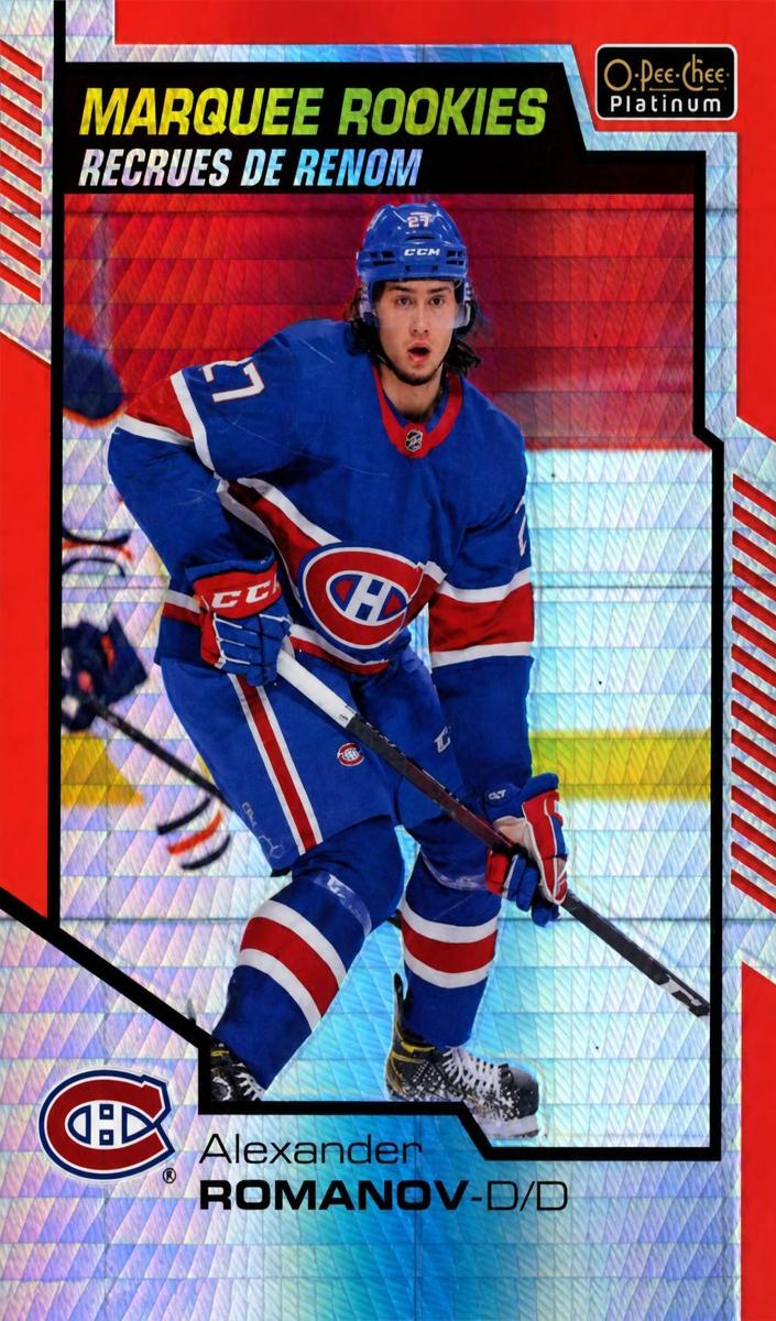 2020 O-Pee-Chee Platinum Alexander Romanov [Red Prism] #198 card