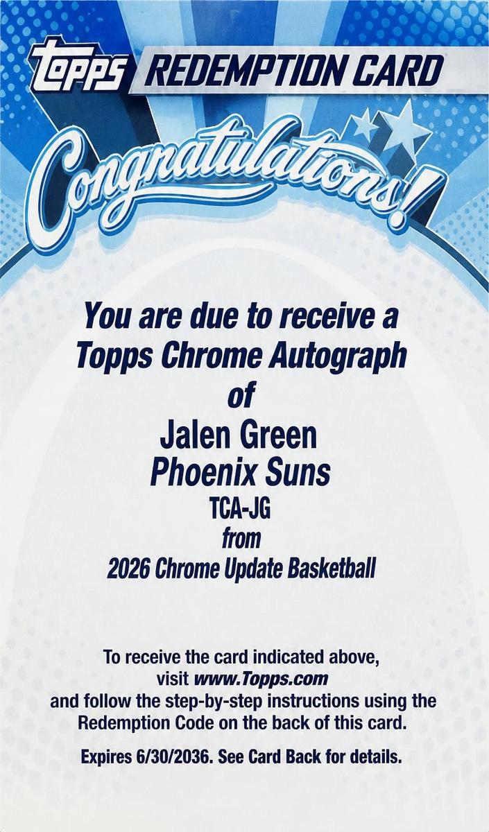2025 Jalen Green #TCA-JG