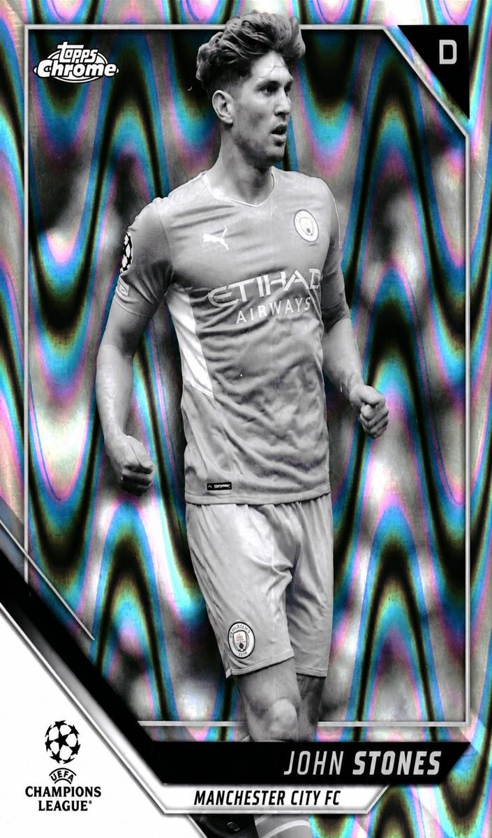 2021 Topps Chrome Champions UEFA League John Stones #24 card