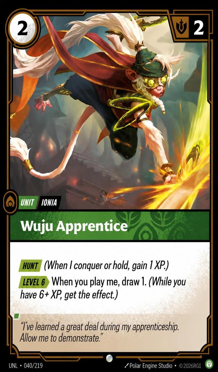 2026 Wuju Apprentice #40