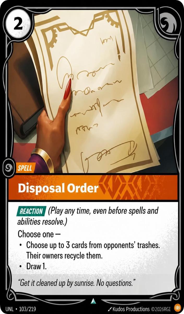 2026 Disposal Order #103