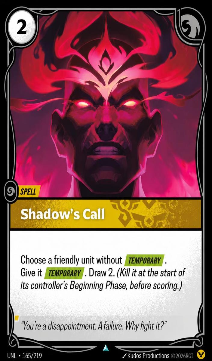 2026 Shadow's Call #165