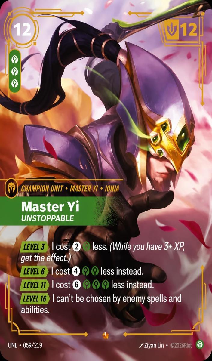 2026 Master Yi - Unstoppable #59