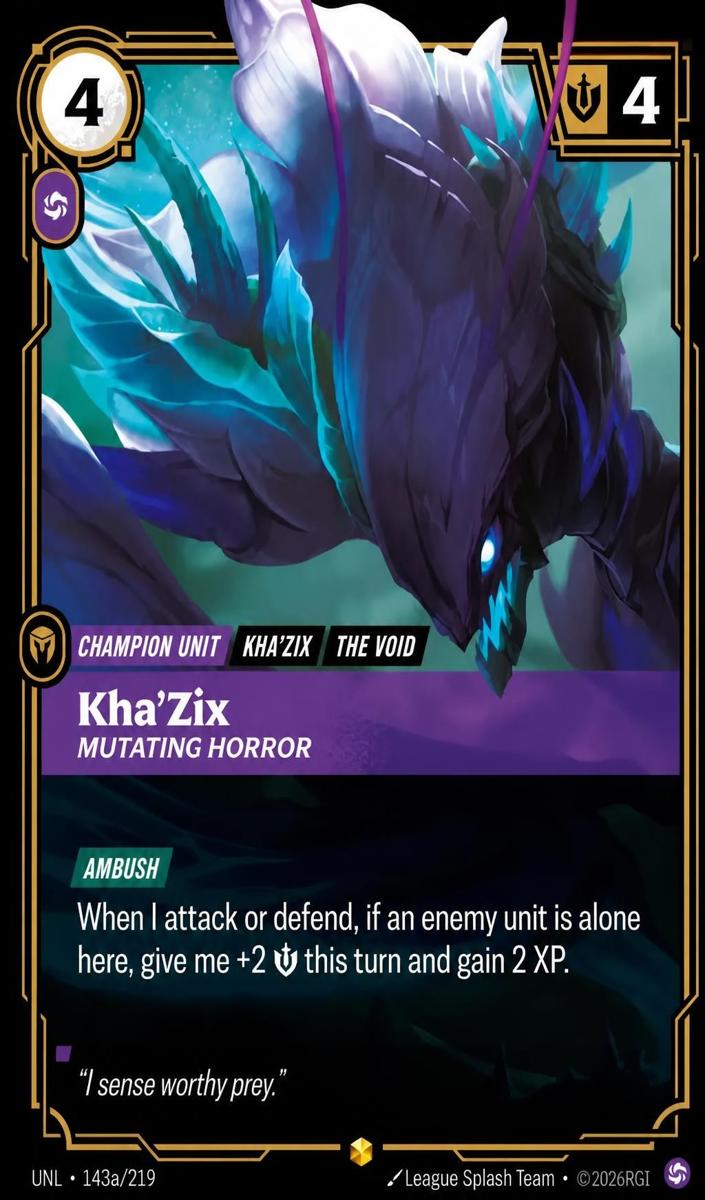 2026 Kha'Zix - Mutating Horror [Alternate Art] #143a