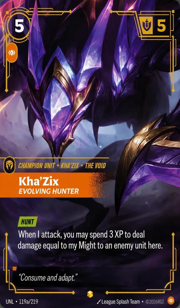 2026 Kha'Zix - Evolving Hunter [Alternate Art] #119a