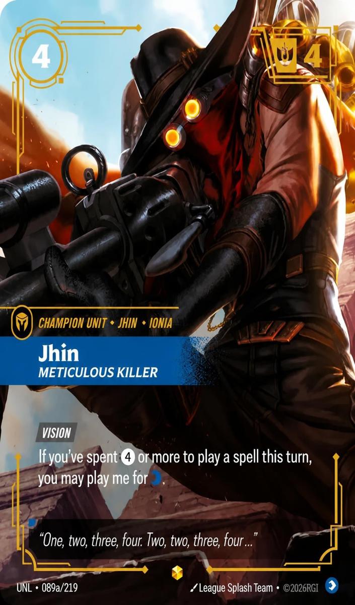 2026 Jhin - Meticulous Killer [Alternate Art] #89a