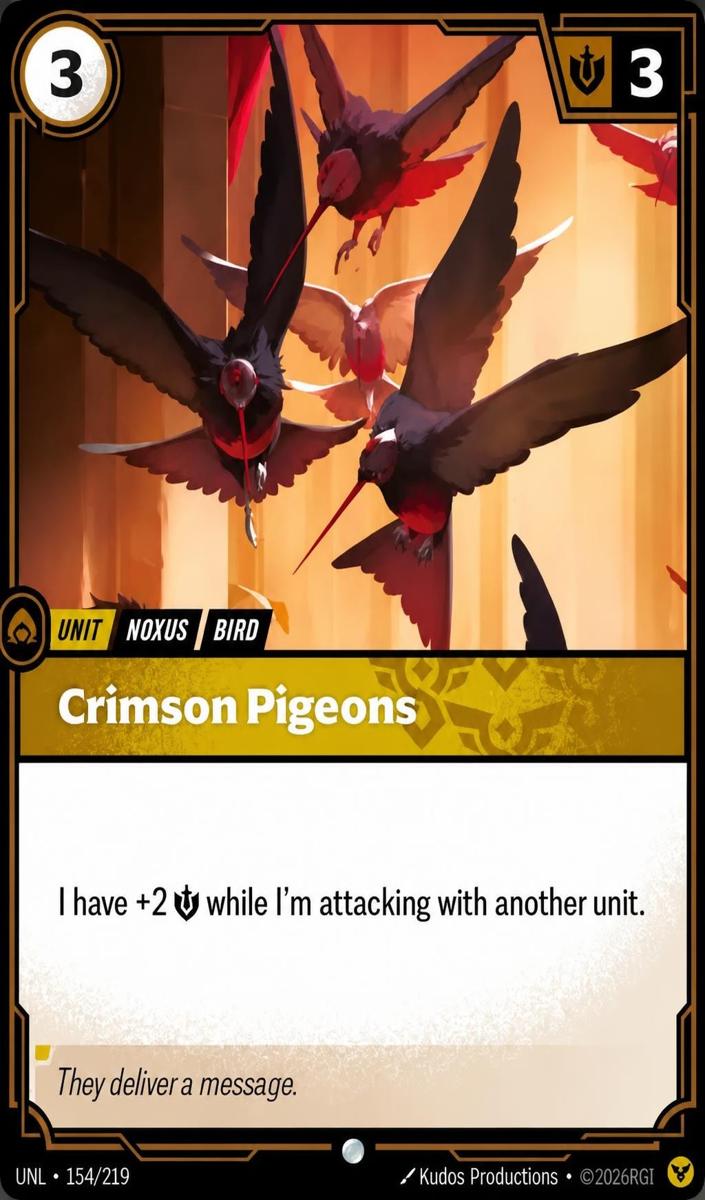 2026 Crimson Pigeons #154
