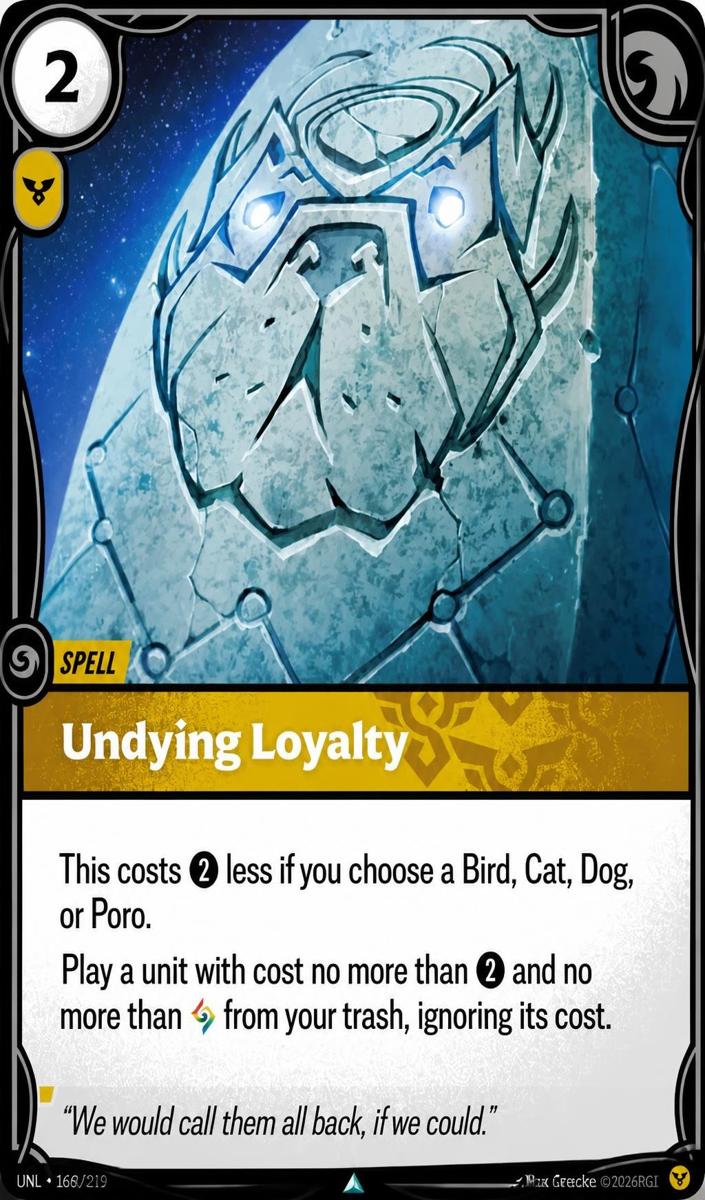2026 Undying Loyalty #168