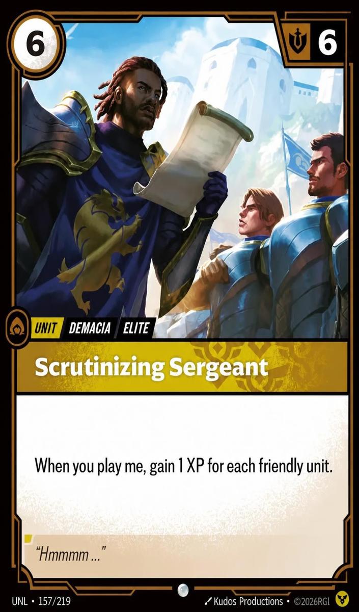 2026 Scrutinizing Sergeant #157