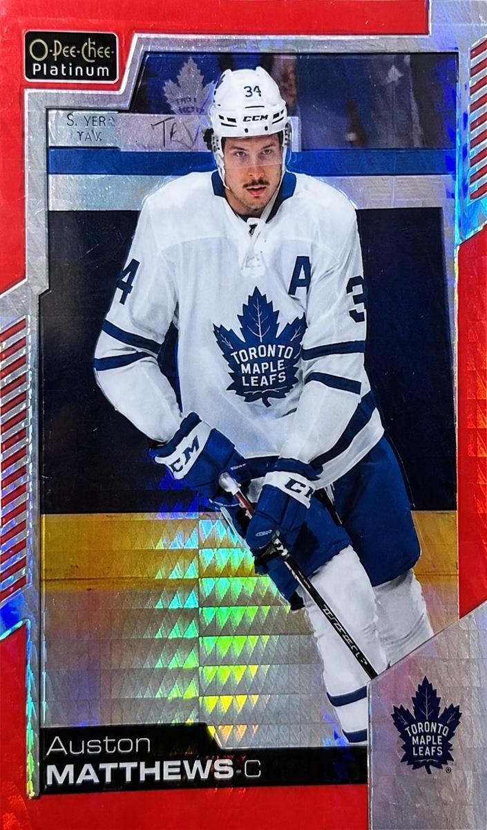 2020 O-Pee-Chee Platinum Auston Matthews [Red Prism] #5 card