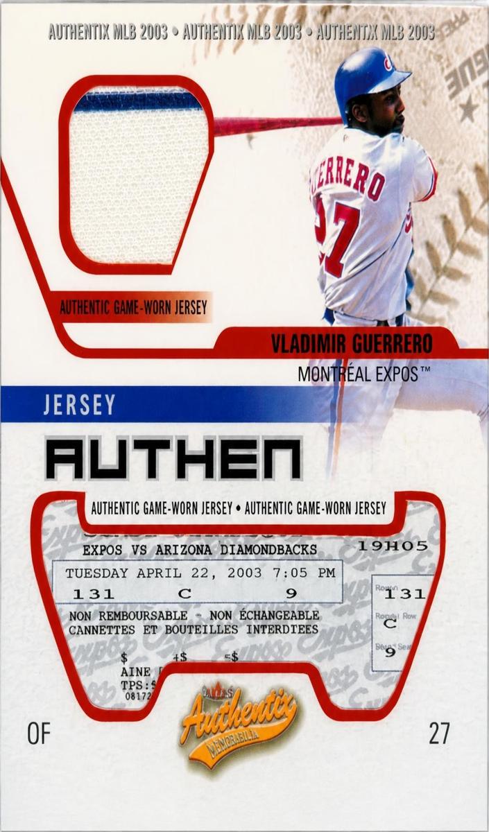 2003 Vladimir Guerrero #JA-VG