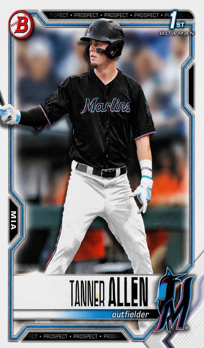 2021 Bowman Draft Tanner Allen #BD-165 card
