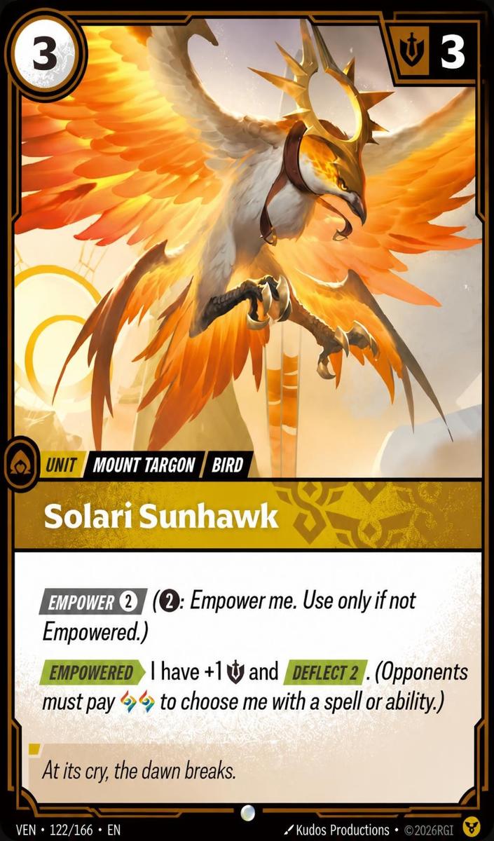 2026 Solari Sunhawk #122