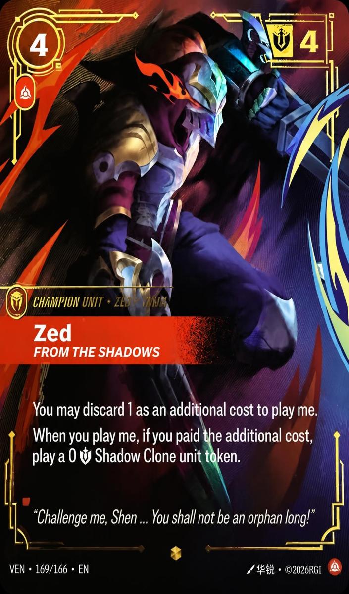 2026 Zed, From the Shadows #169