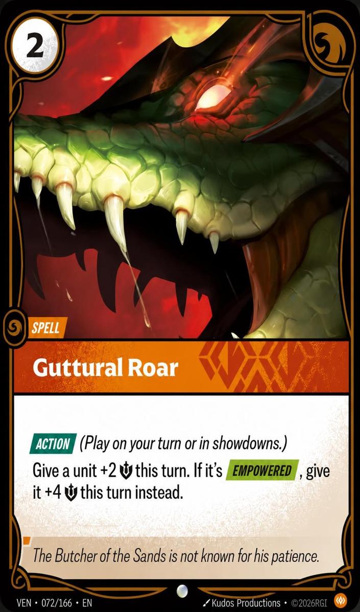 2026 Guttural Roar #72