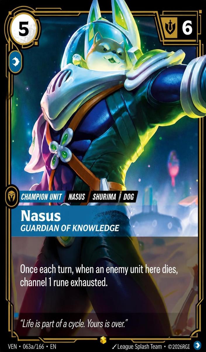 2026 Nasus, Guardian of Knowledge [Alternate Art] #63a