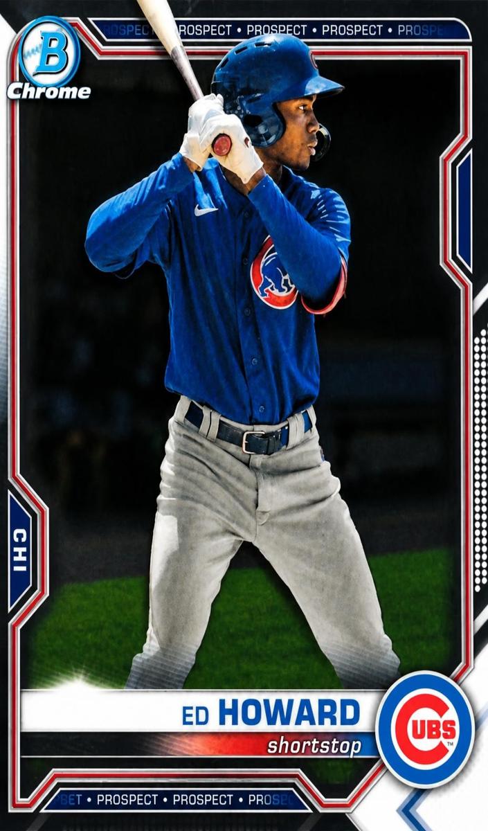 2021 Bowman Draft Chrome Ed Howard #BDC-198 card