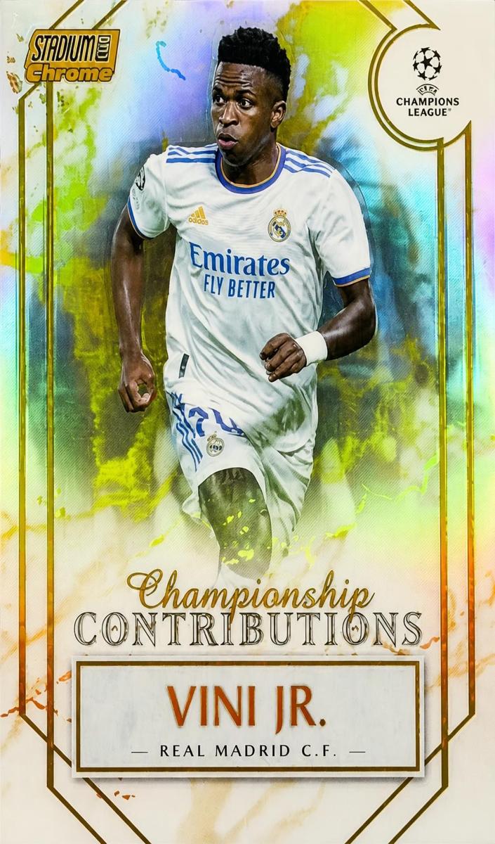 2021 Topps Stadium Club Chrome UEFA Champions League Vini Jr. [Gold] #CC-VJ card