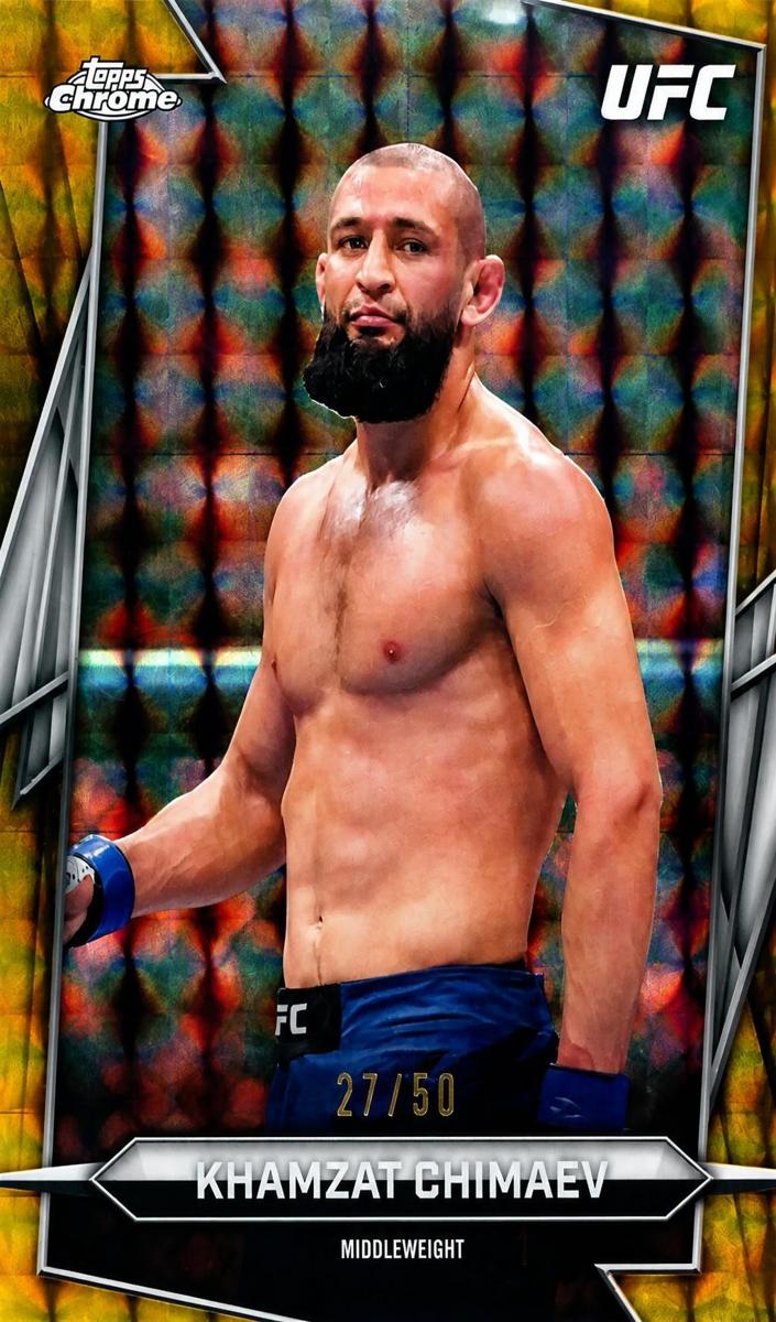 2026 Khamzat Chimaev [Gold Geometric Refractor] #125