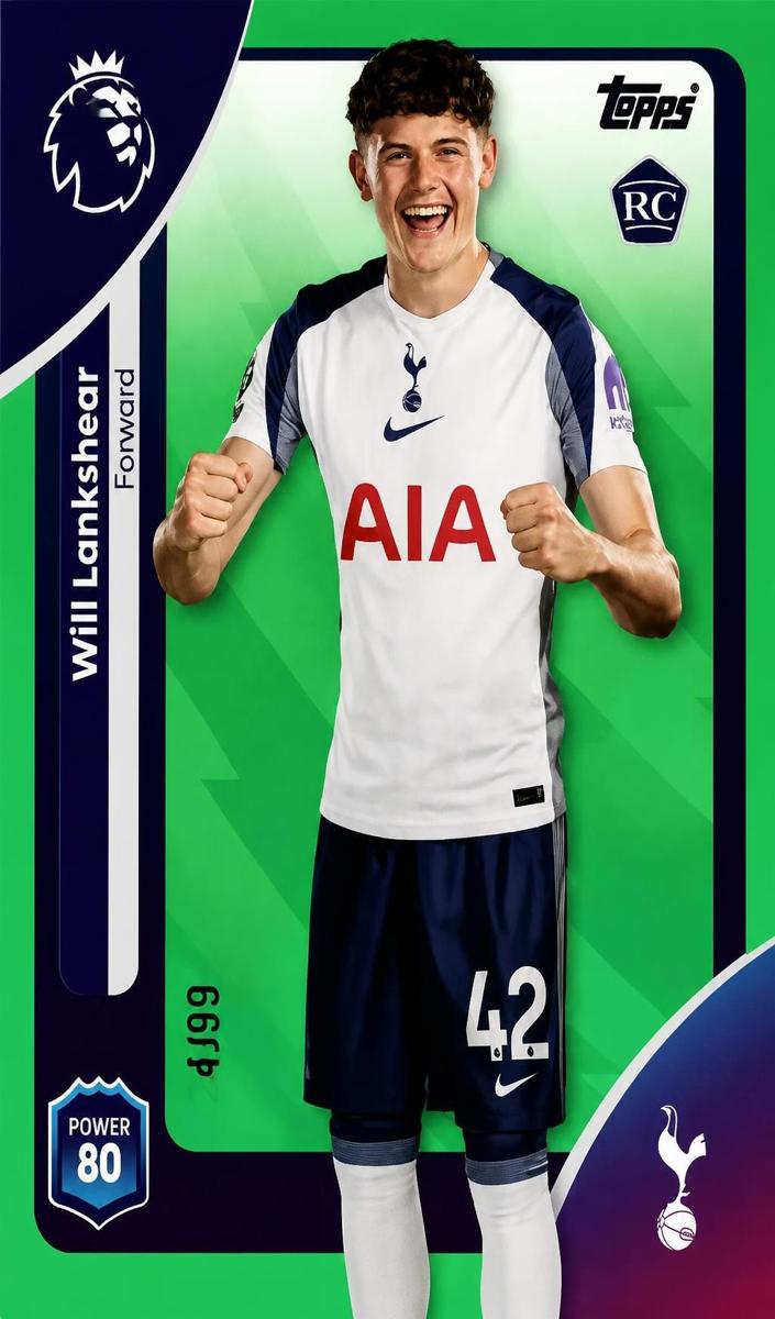 2025 Topps Premier League Will Lankshear [Green Rainbow] #263 card
