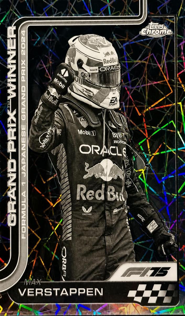 2025 Max Verstappen [Black and White Lazer Refractor] #96