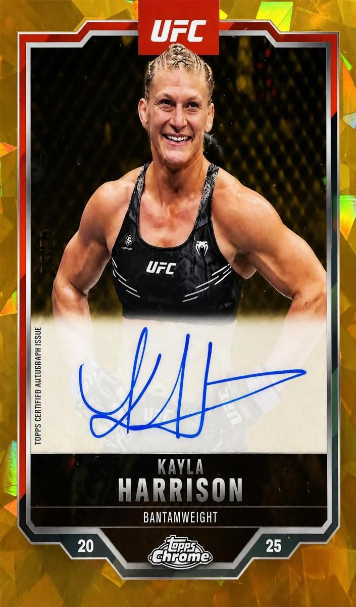 2025 Topps Chrome Kayla Harrison [Orange Refractor] #CVA-KH card