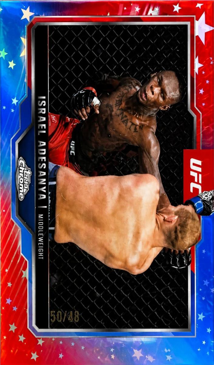 2025 Israel Adesanya [Red & Blue Refractor] #3