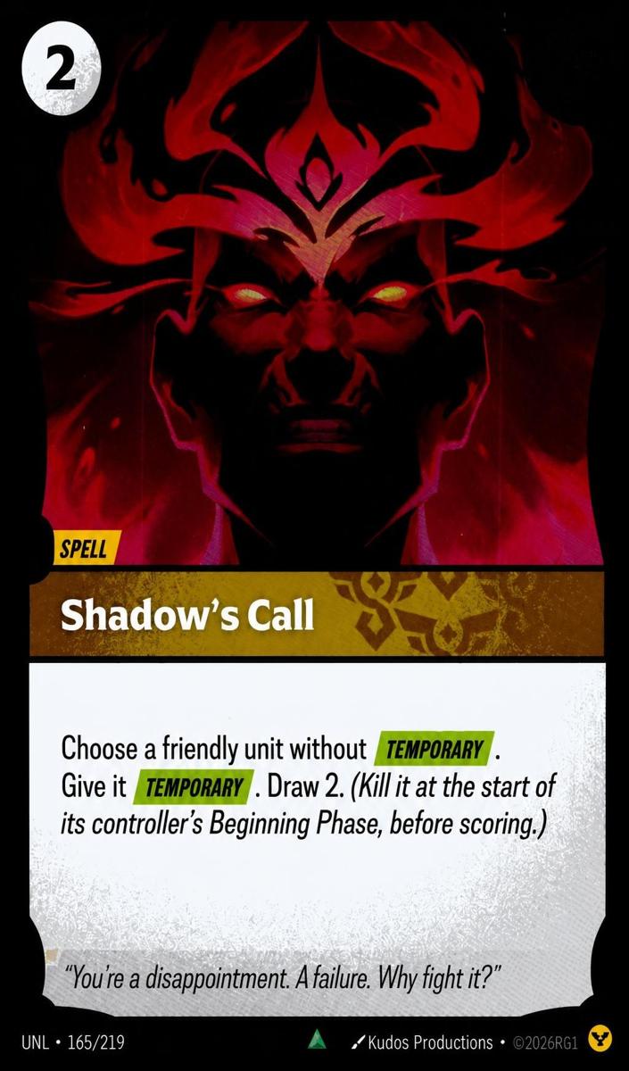 2026 Shadow's Call [Foil] #165