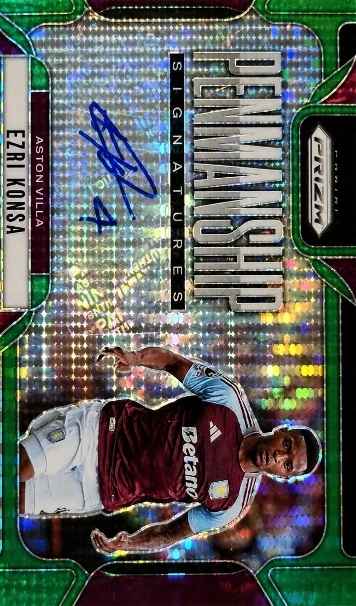 2024 Panini Prizm Premier League Ezri Konsa [Green Pulsar] #P-EK card