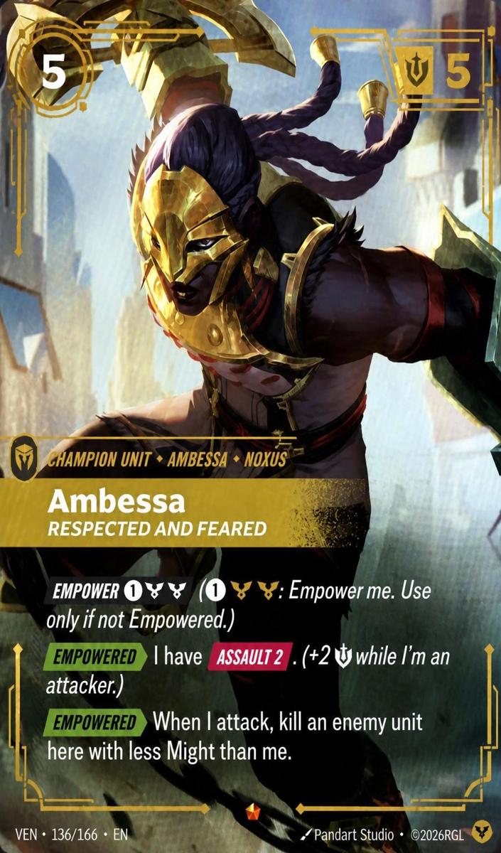 2026 Ambessa, Respected and Feared [Foil] #136