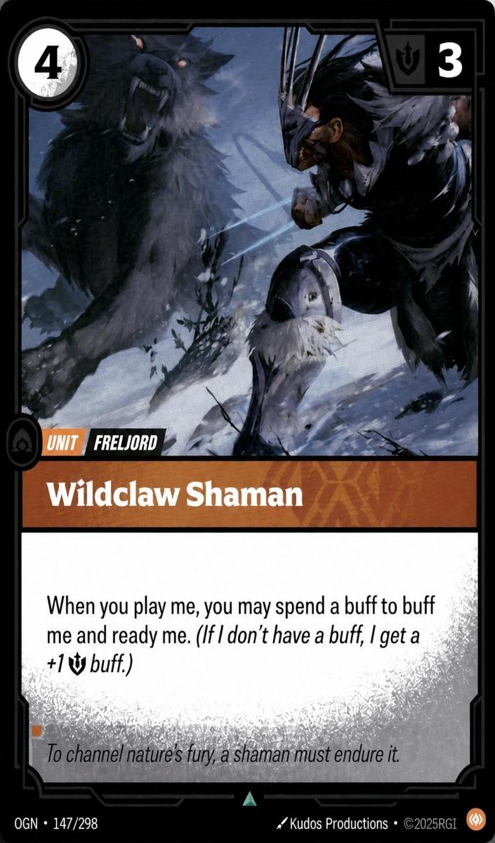 2025 Riftbound Origins Wildclaw Shaman [Foil] #147 card