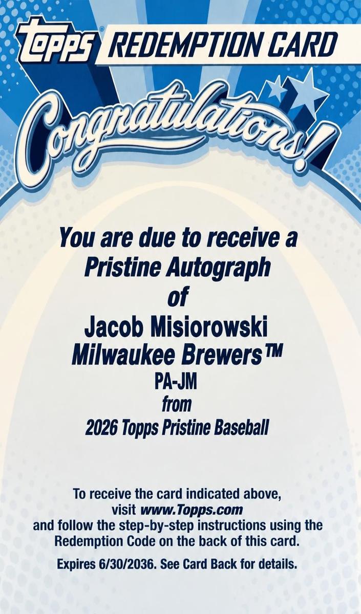 2026 Jacob Misiorowski #PA-JM