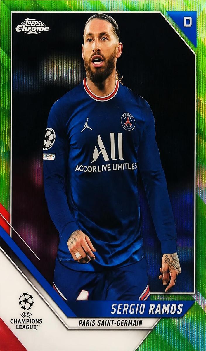2021 Topps Chrome UEFA Champions League Sergio Ramos [Gold] #71 card