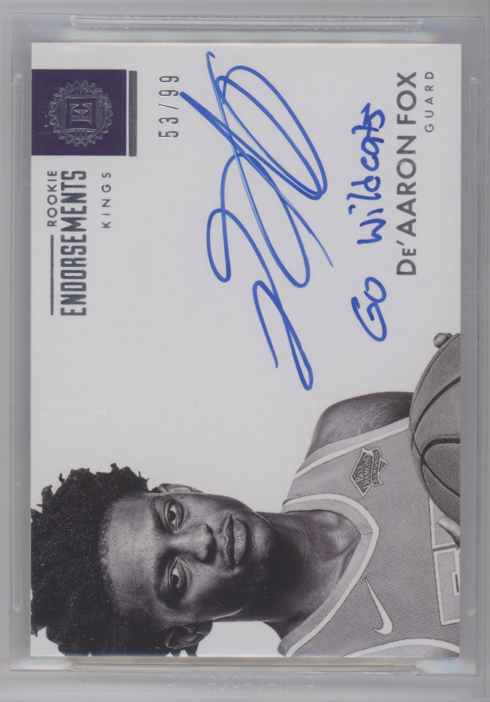 2017 Panini Encased De'Aaron Fox [Platinum] #108 card