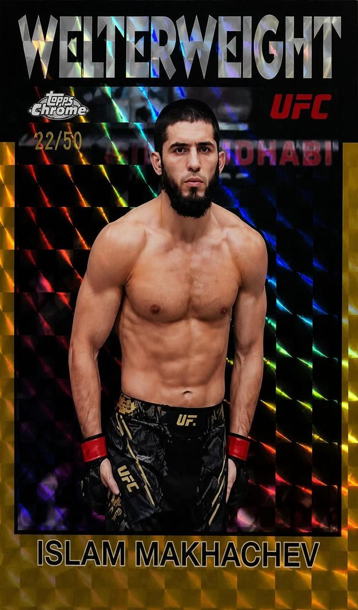 2026 Islam Makhachev [Gold Geometric Refractor] #86-20
