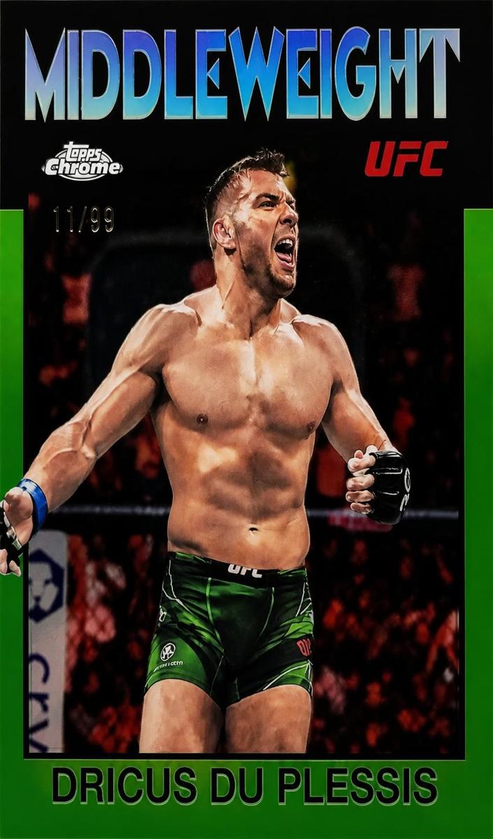 2026 Dricus DU Plessis [Green Refractor] #86-8