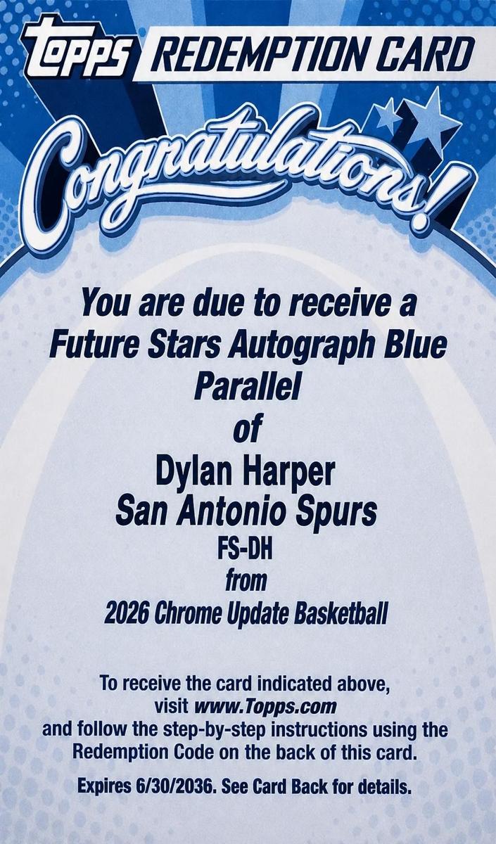 2025 Dylan Harper [Blue Refractor] #FS-DH