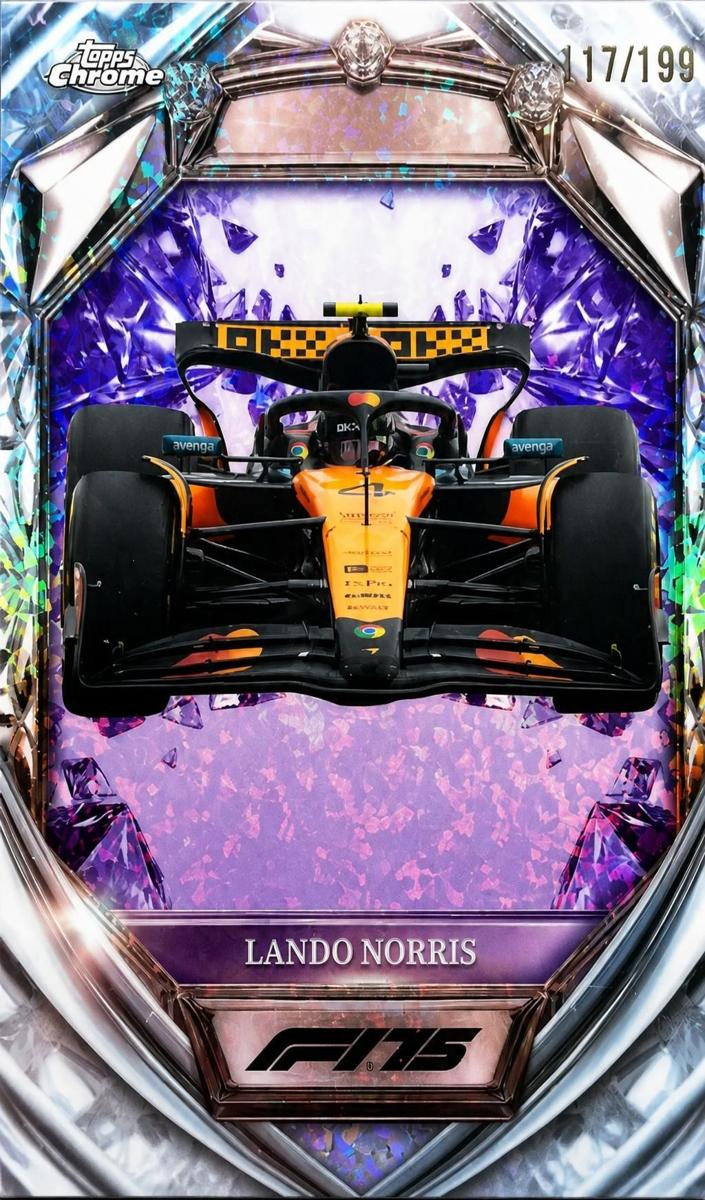 2025 Lando Norris [Purple Mini-Diamond Refractor] #D75-25