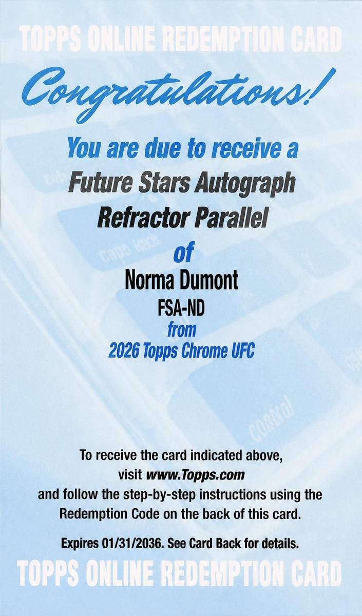 2026 Norma Dumont [Refractor] #FSA-ND