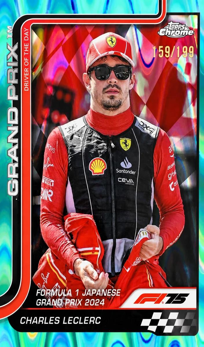 2025 Charles Leclerc [Aqua RayWave Refractor] #125