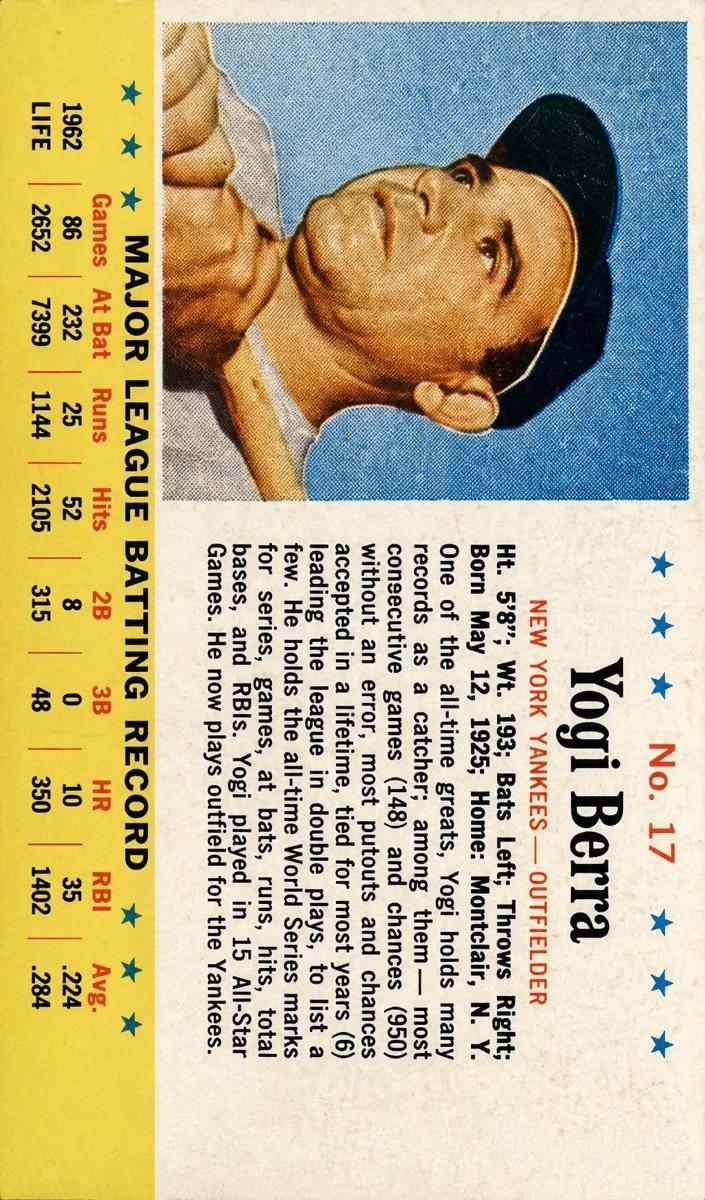 1963 Yogi Berra #17