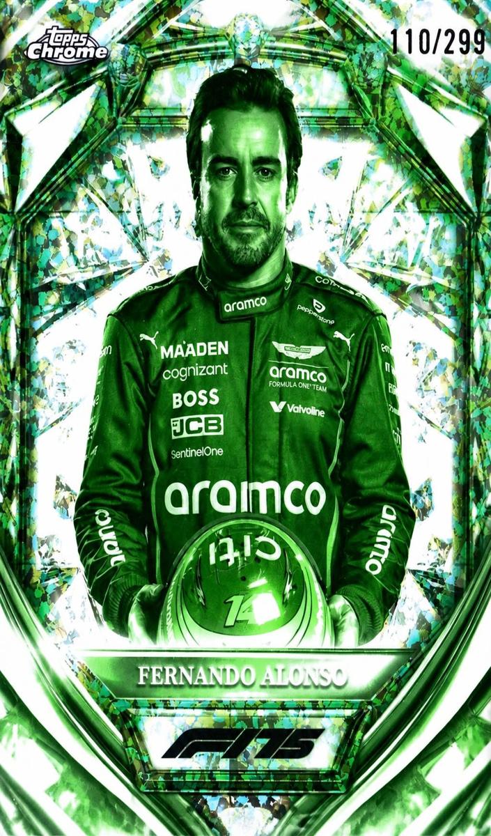 2025 Fernando Alonso [Night Vision Mini-Diamond F1 Refractor] #D75-9