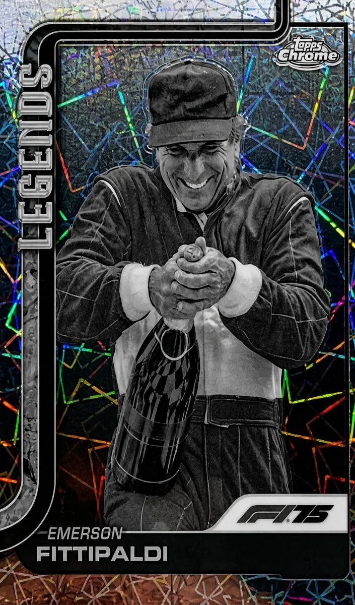 2025 Emerson Fittipaldi [Black and White Lazer Refractor] #152