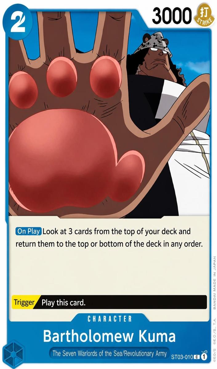 2022 One Piece Starter Deck The Seven Warlords of the Sea Bartholomew Kuma #ST03-010 card