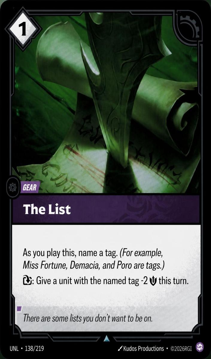 2026 The List [Foil] #138