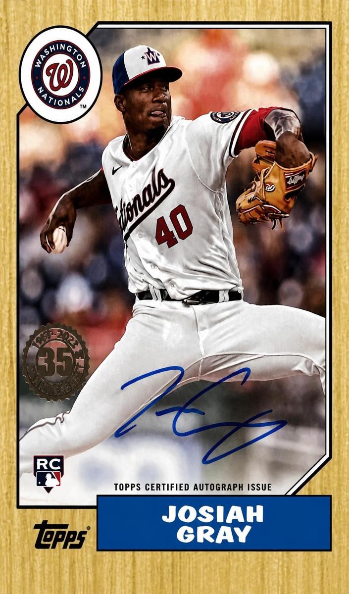 2022 Topps Josiah Gray #87BA-JGR card