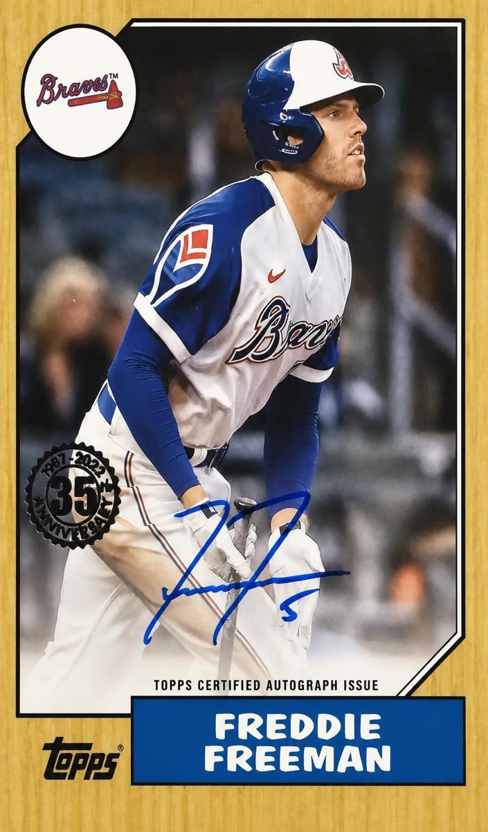 2022 Topps Freddie Freeman [Black] #87BA-FF card
