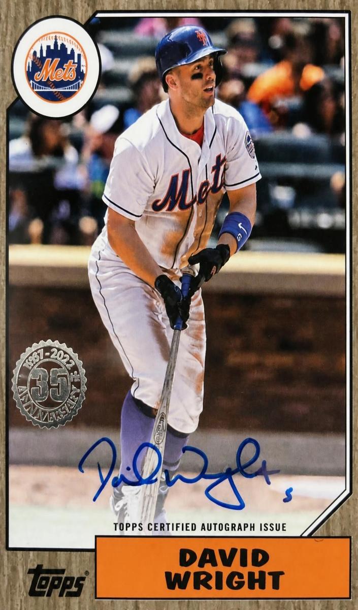 2022 Topps David Wright [Gold] #87BA-DW card