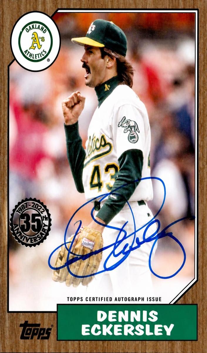 2022 Topps Dennis Eckersley [Gold] #87BA-DE card